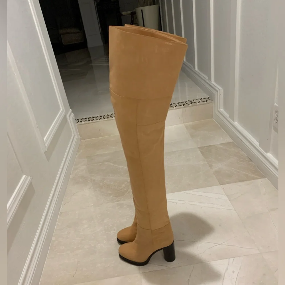 ISABEL MARANT Tan Lurna Tall Boots Size 37